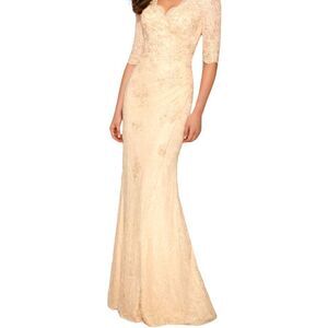 MADELINE GARDNER WEDDING DRESS MGNY BY MORILEE Allover Stretch Lace Crystal Cavi